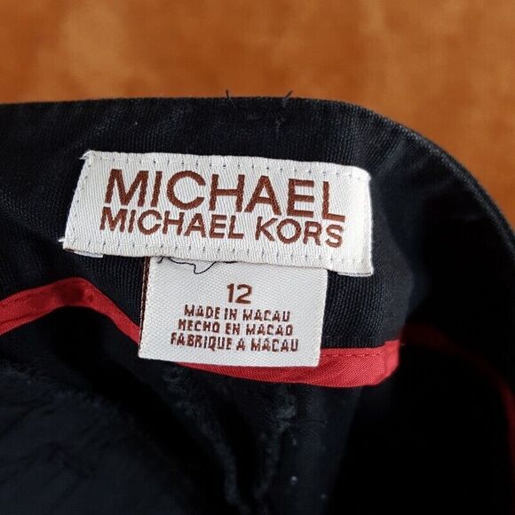 MICHAEL KORS Womens Pants Size 12 Black Chino Bootcut Zipper Pockets - Picture 2 of 9